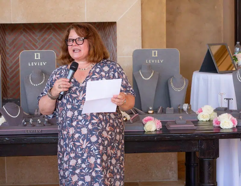 Christina Strassfield at the Leviev Brilliance in Bloom event.