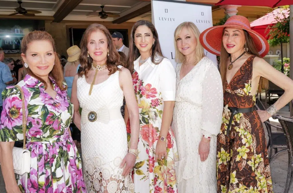 Jean Shafiroff, Lauren Day Roberts, Chagit Leviev, Katlean de Monchy, and Lucia Wong Gordon at the Leviev Brilliance in Bloom event