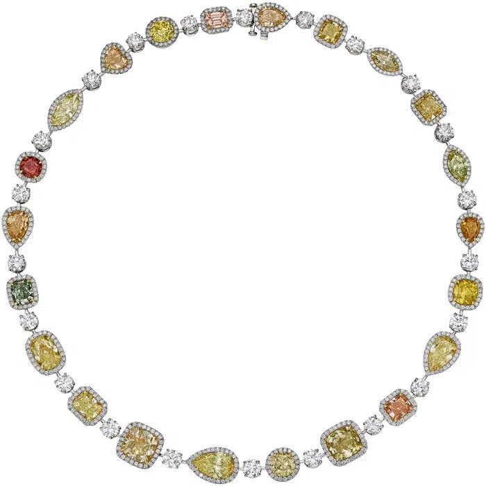 Multi-Fancy Color Diamond Necklace, 47 CT