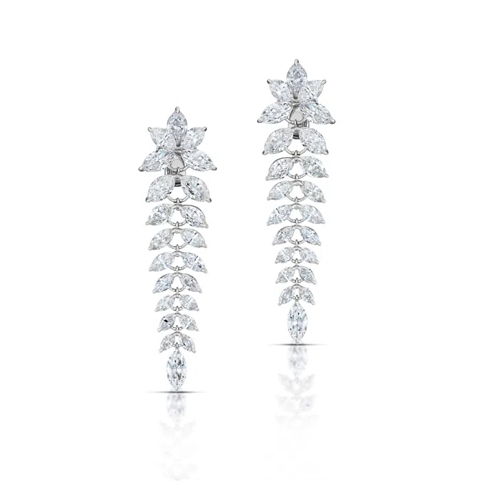 Carat Marquise Diamond Chandelier Earrings