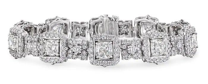 Cushion Cut Diamond Bracelet, 11 CT
