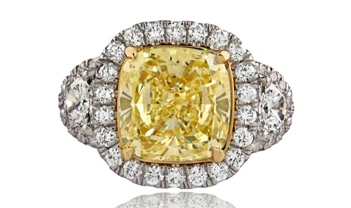 Cushion Cut Diamond Ring, 4 CT