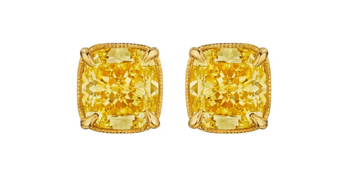  'Starlit Majesty' 18K Yellow Gold Diamond Earrings, 5.6 CT