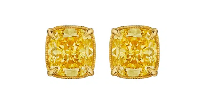 'Starlit Majesty' 18K Yellow Gold Diamond Earrings, 5.6 CT