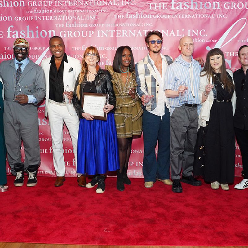 NEW YORK, NEW YORK - MAY 10: Karen Williams, Julie Lamb, Byron Lars, Frederick Anderson, Nancy Volpe Beringer, Nyakio Grieco, Tristan Detwiler, Christian Juul Nielsen, Mimi Prober, Cole Wassner, Betzabe Gonzalez and Maryanne Grisz attend Fashion Group International Rising Star Awards 2022 at The Lighthouse at Chelsea Piers on May 10, 2022 in New York City. (Photo by Sean Zanni/Patrick McMullan via Getty Images)