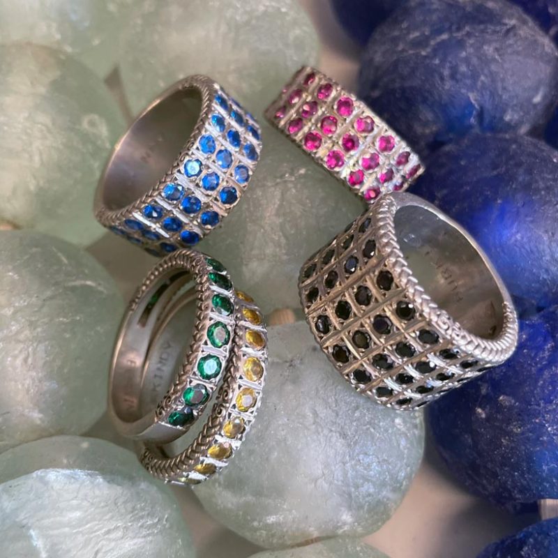 Burkindy fine jewelry rings at Sartoria Studio in Manhattan