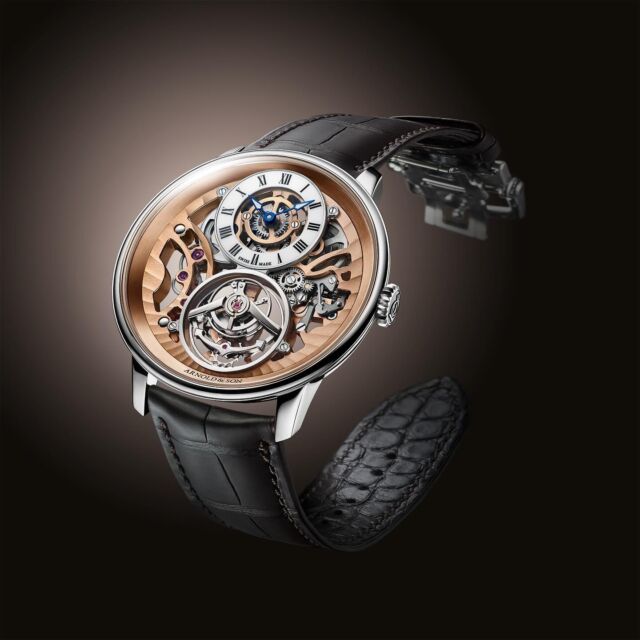 Introducing the new Arnold & Son Ultrathin Flying Tourbillon Skeleton Timepieces – housing one of the world’s thinnest flying tourbillon movements. Available in platinum and red gold – limited to just 28 pieces each.