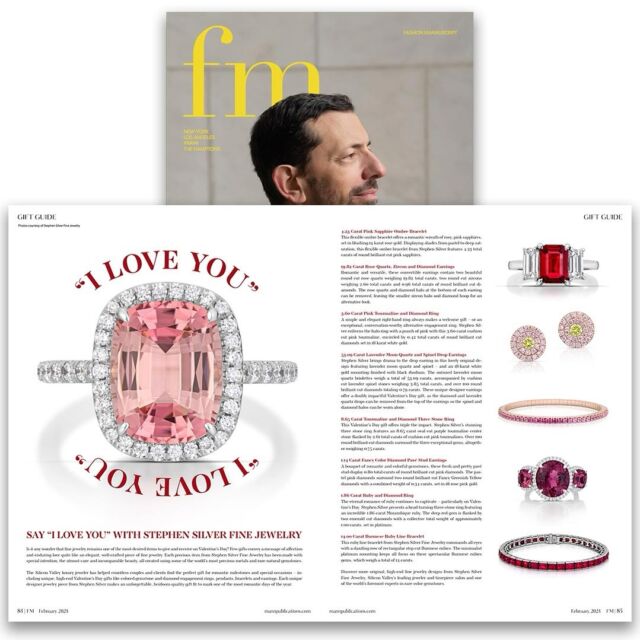 Falling in love with Stephen Silver Fine Jewelry is easy❤️ Check out this featured spread in the February issue of @fashion_mannuscript