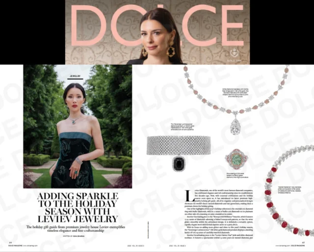 Thank you @dolcemag for this beautiful editorial spread of jewelry and brand image campaign.

#tbt holiday glitz @levievdiamonds
